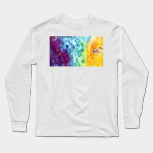 Arial View Beach Impressionist Art Long Sleeve T-Shirt